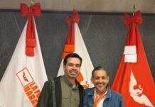 Víctor Manríquez se reúne con Máynez en CDMX; llevan a la mesa temas pendientes de Michoacán