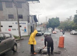 Gobierno de Morelia realiza bacheo en diferentes puntos