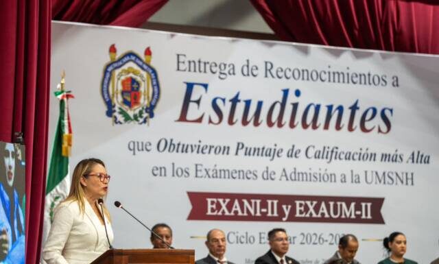 NICOLAITAS DE EXCELENCIA; YARABÍ ÁVILA ENTREGÓ RECONOCIMIENTOS A ESTUDIANTES CON CALIFICACIONES MÁS ALTAS EN EXAMEN DE ADMISIÓN