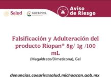 Alerta Cofepris sobre falsificación y adulteración de Riopan Gel